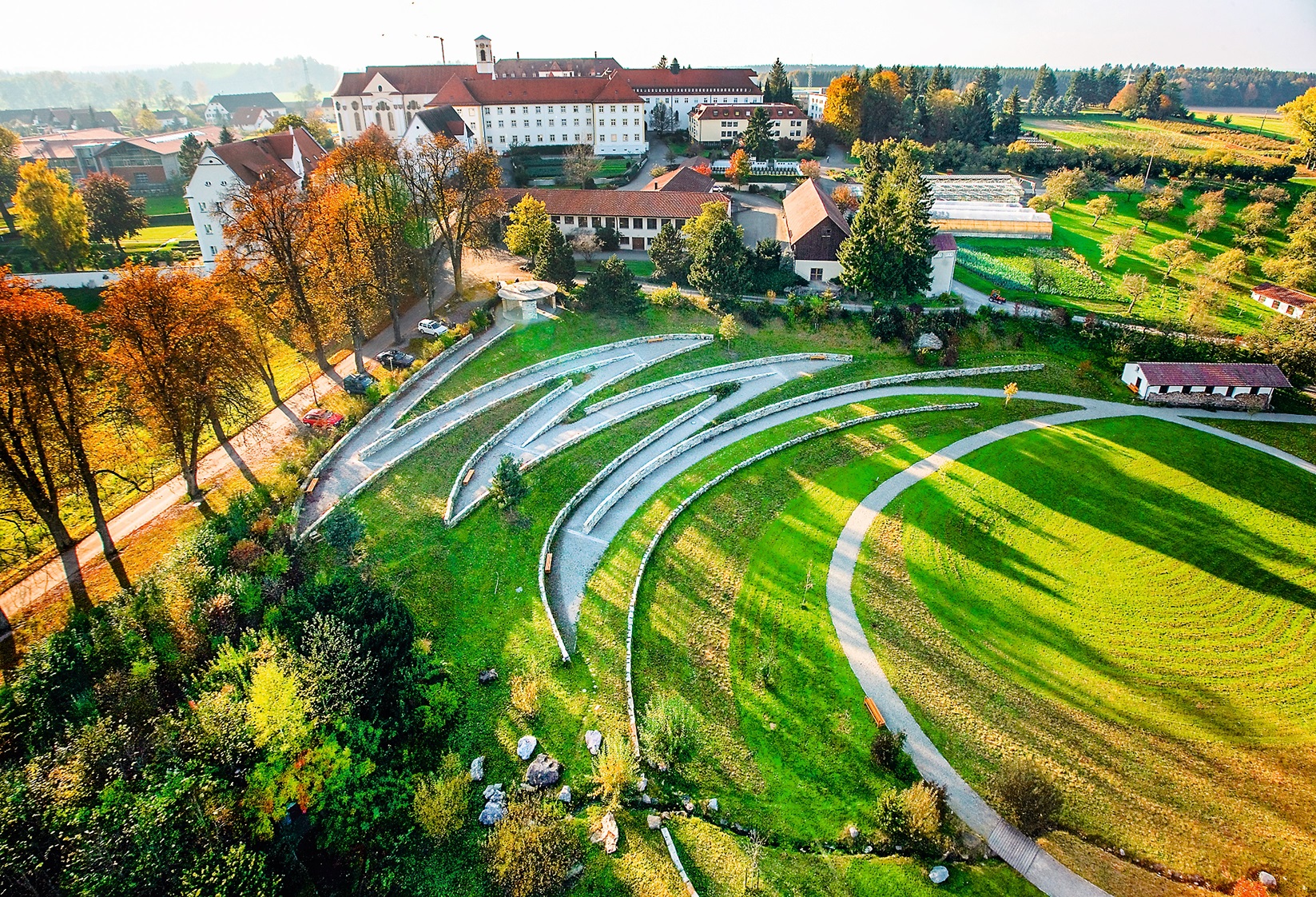  Luftaufnahme des Natur Themen Parks.